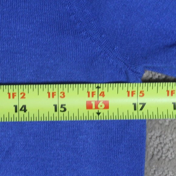 Cyrus Size S Royal Blue Round Neck Crochet Hem Sweater - Picture 4 of 5